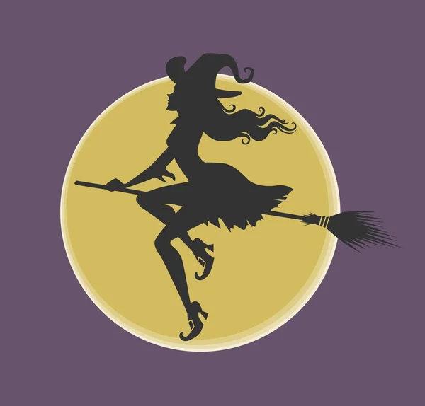 Uçan Cadı Çizimi silüet resmi