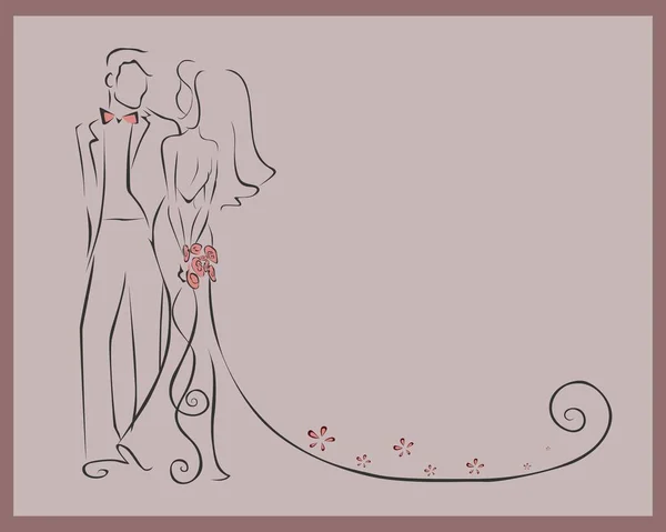 evli çift çizimi siluet görüntü