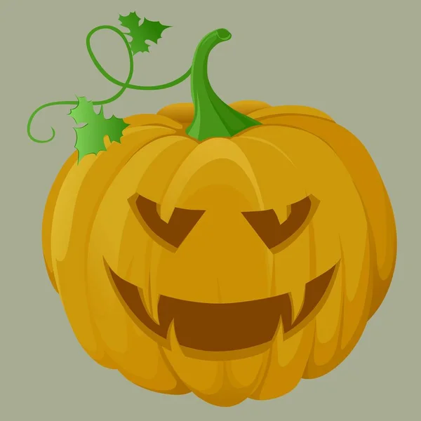 illustration of a pumpkin with a scary face