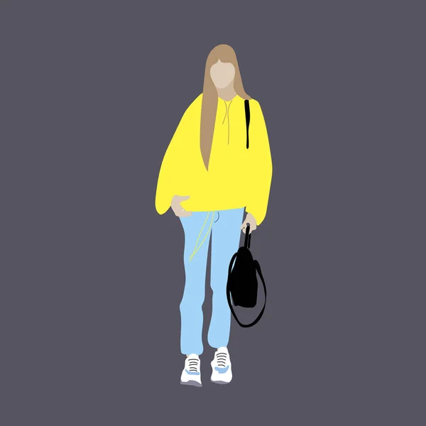 Vector Illustration Kpop Street Fashion 약자이다 한국인의 길거리 아이돌 Kpop — 스톡 벡터