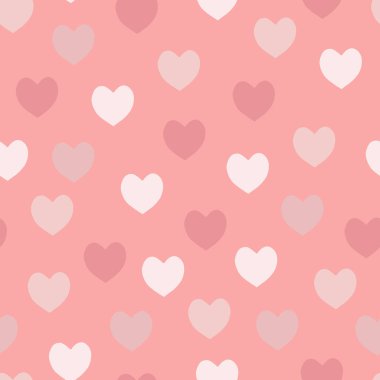 Modern decorative vector pattern design of geometric love symbols for fabric and printing. Seamless repeating texture. Romantic valentine background