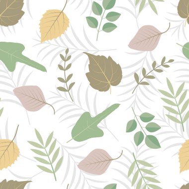 Elegant trendy seamless vector floral ditsy pattern design of exotic abstract branches of leaves. Trendy foliate repeat texture background for textile