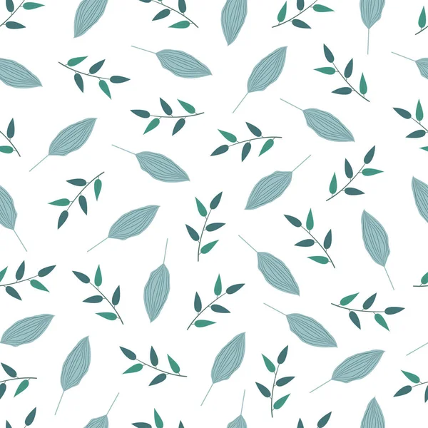 Elegant Modern Seamless Floral Ditsy Pattern Design Abstract Exotic Leaves — Stockvektor