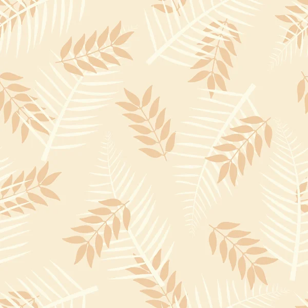 Elegant Trendy Vector Seamless Foliage Pattern Tropical Palm Leaves All — Wektor stockowy