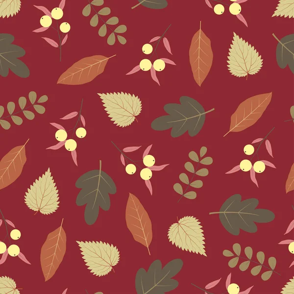 Ornate Trendy Vector Ditsy Floral Seamless Pattern Design Exotic Autumn —  Vetores de Stock