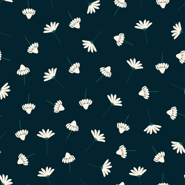 Artistic Trendy Abstract Flowers Vector Floral Seamless Pattern Design Textile — Wektor stockowy