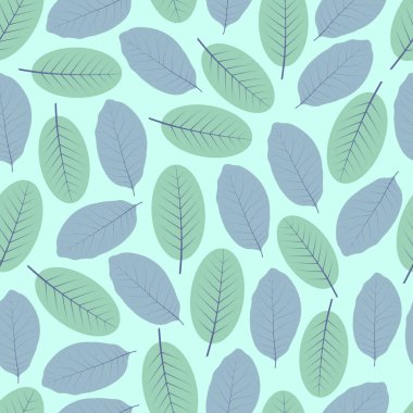 Ornate trendy seamless floral ditsy pattern design of abstract leaves. Artistic foliage illustration. Repeat texture background for print and textile