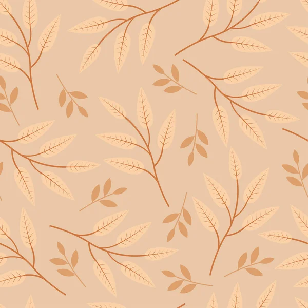 Ornate Trendy Ditsy Floral Seamless Pattern Design Exotic Abstract Branches Stockvektor