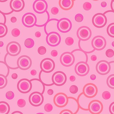 Artistic trendy vector seamless polka dots pattern design of random colorful and abstract circles. Modern geometric repeat texture background