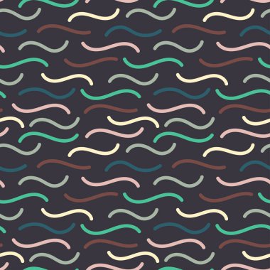 Zarif, modern, soyut, enerjik dalga vektörü, kusursuz dalgalı çizgili desen tasarımı. Yazdırma ve tekstil için uygun Geometrik şekiller arka plan