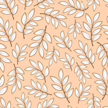 Elegant seamless vector floral ditsy pattern design of exotic abstract branches of leaves. Trendy foliage repeat texture background for textile