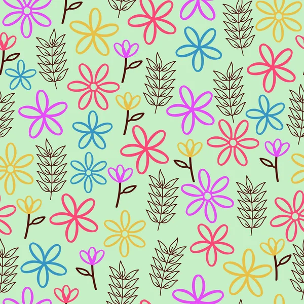 Creative Trendy Ditsy Floral Vector Seamless Pattern Design Textile Printing — Image vectorielle