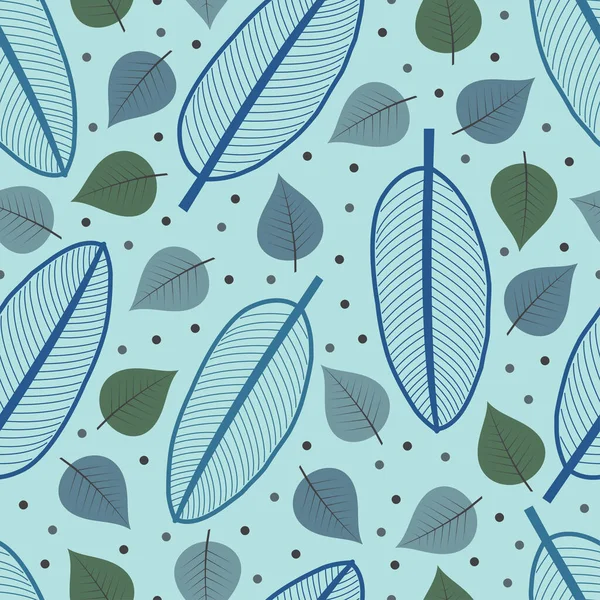 Elegant Trendy Seamless Vector Floral Ditsy Pattern Design Tropical Leaves — Wektor stockowy