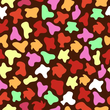 Elegant trendy vector seamless camouflage pattern design with abstract shapes. Repeating texture background for printing and textile