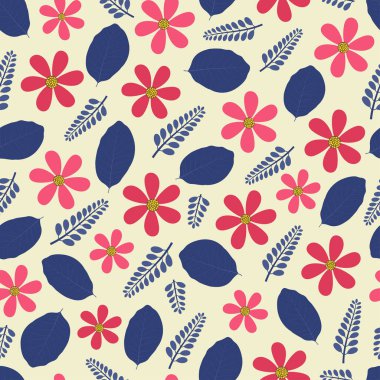 Trendy decorative vector floral seamless pattern design of smoke tree leaves and flowers. Modern ditsy repeating texture background for textile