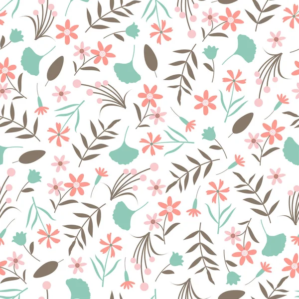 Decorative Trendy Beautiful Vector Floral Seamless Pattern Design Textile Printing — Image vectorielle