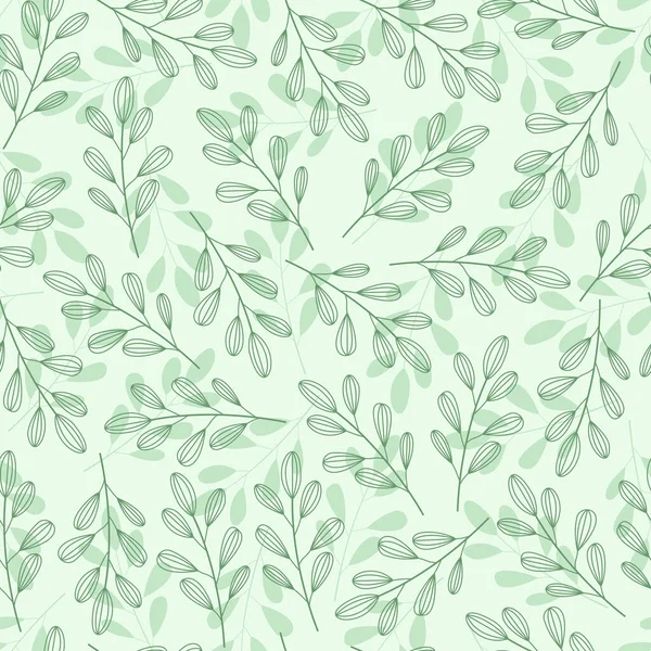 Élégant Motif Floral Sans Couture Branches Abstraites Répéter Fond Texture — Image vectorielle