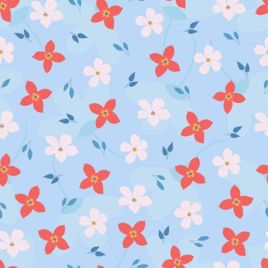 Çiçeksiz desen tasarımı. Soyut çiçek ve yaprakların birleşik dokusu. Yüzey yazdırma için arkaplan