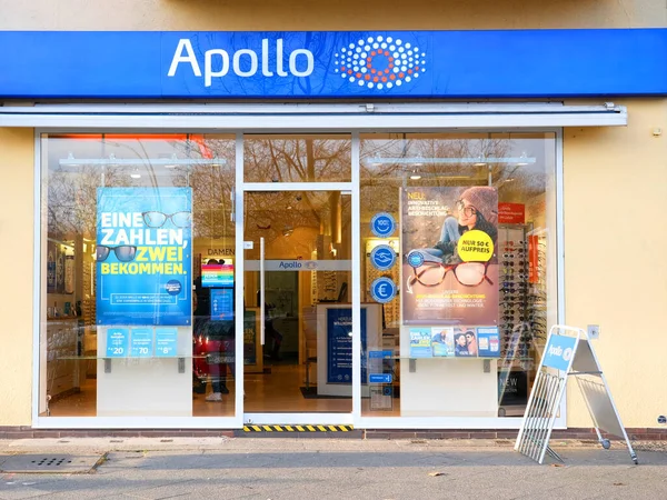 Berlin Almanya Aralık 2021 Kreuzberg Apollo Optik Bluecherplatz Şubesi — Stok fotoğraf