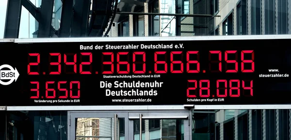 Berlin Germany January 2022 Germany Debt Clock Taxpayers Association Stock Obrázky