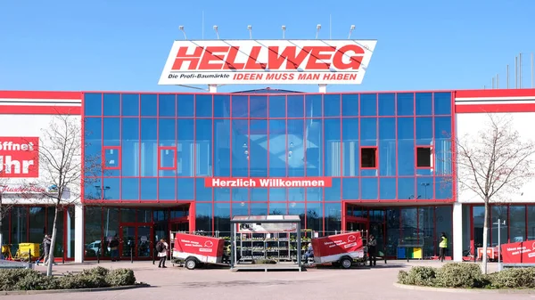 Berlin Almanya Mart 2022 Yorckstrasse Deki Hellweg Diy Mağazasının Görüntüsü — Stok fotoğraf