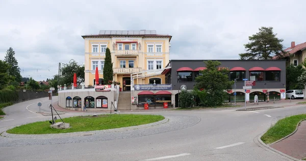 Prien Chiemsee Baviera Alemania Junio Vista Del Restaurante Tapas Hazienda — Foto de Stock