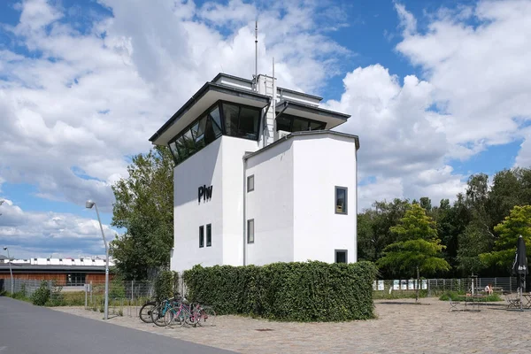 Berlin Germany July 2022 Signal Box Building Park Gleisdreick — Zdjęcie stockowe