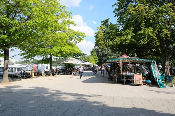 Berlin Germany July 2022 View Summer Waterfront Treptower Harbor — 图库照片