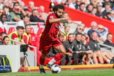 14 Eylül 2019, Anfield, Liverpool, İngiltere; Premier League Football, Liverpool vs Newcastle United; Mohamed Salah (11)