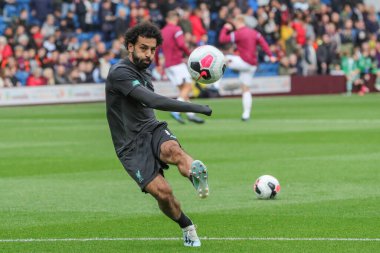 31 Ağustos 2019, Turf Moor, Burnley, İngiltere; Premier Lig Futbolu, Burnley Liverpool 'a karşı: Liverpool' dan Muhammed Salah (11) sizi ısıtıyor