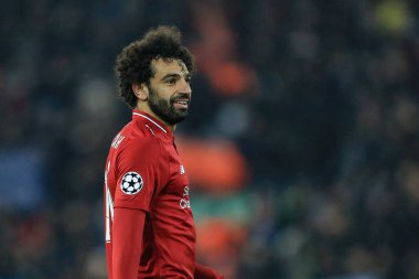 11 Aralık 2018, Anfield, Liverpool, İngiltere; UEFA Şampiyonlar Ligi, Liverpool v Napoli; Liverpool 'dan Muhammed Salah (11)