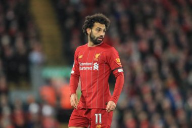30 Kasım 2019, Anfield, Liverpool, İngiltere; Premier League, Liverpool v Brighton ve Hove Albion: Liverpool 'lu Mohamed Salah (11)