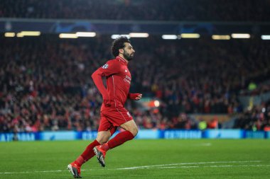 11 Aralık 2018, Anfield, Liverpool, İngiltere; UEFA Şampiyonlar Ligi, Liverpool v Napoli; Liverpool 'dan Muhammed Salah (11)