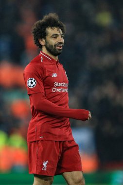 11 Aralık 2018, Anfield, Liverpool, İngiltere; UEFA Şampiyonlar Ligi, Liverpool v Napoli; Liverpool 'dan Muhammed Salah (11)