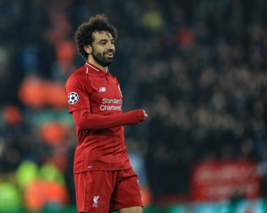 11 Aralık 2018, Anfield, Liverpool, İngiltere; UEFA Şampiyonlar Ligi, Liverpool v Napoli; Liverpool 'dan Muhammed Salah (11)