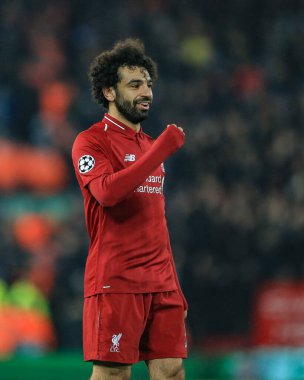 11 Aralık 2018, Anfield, Liverpool, İngiltere; UEFA Şampiyonlar Ligi, Liverpool v Napoli; Liverpool 'dan Muhammed Salah (11)