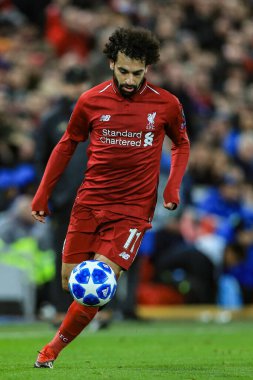 11 Aralık 2018, Anfield, Liverpool, İngiltere; UEFA Şampiyonlar Ligi, Liverpool v Napoli; Liverpool 'dan Muhammed Salah (11)