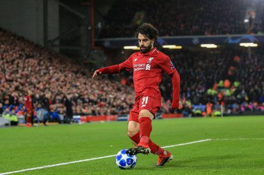 11 Aralık 2018, Anfield, Liverpool, İngiltere; UEFA Şampiyonlar Ligi, Liverpool v Napoli; Liverpool 'dan Muhammed Salah (11)