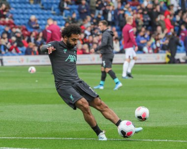 31 Ağustos 2019, Turf Moor, Burnley, İngiltere; Premier Lig Futbolu, Burnley Liverpool 'a karşı: Liverpool' dan Muhammed Salah (11) sizi ısıtıyor