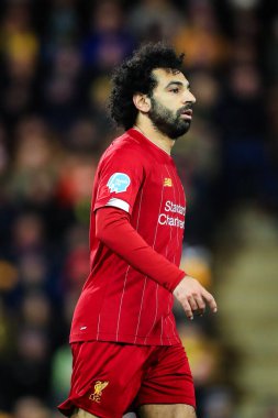 15 Şubat 2020, Carrow Road, Norwich, İngiltere; Premier League, Norwich City - Liverpool: Mohamed Salah (11)