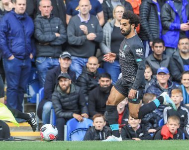 31 Ağustos 2019, Turf Moor, Burnley, İngiltere; Premier League Football, Burnley vs Liverpool: Liverpool 'lu Mohamed Salah (11) kanadı kırdı