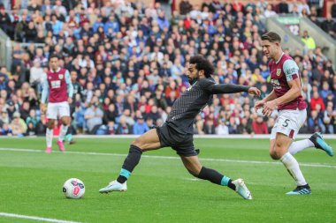 31 Ağustos 2019, Turf Moor, Burnley, İngiltere; Premier League Football, Burnley vs Liverpool: Liverpool 'lu Mohamed Salah (11) Goa Goa' da çekim yaptı