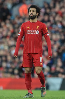 30 Kasım 2019, Anfield, Liverpool, İngiltere; Premier League, Liverpool v Brighton ve Hove Albion: Liverpool 'lu Mohamed Salah (11)