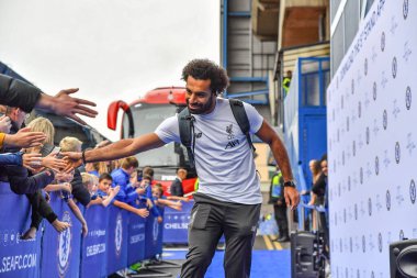 22 Eylül 2019, Stamford Bridge, Londra, Premier League Football, Chelsea vs Liverpool; Liverpool 'dan Muhammed Salah (11) Stamford Bridg' e vardı.