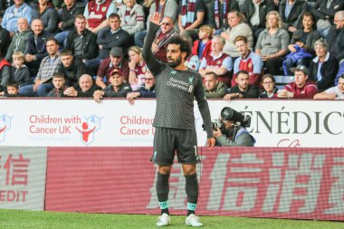 31 Ağustos 2019, Turf Moor, Burnley, İngiltere; Premier League Football, Burnley Liverpool 'a karşı: Liverpool' lu Mohamed Salah (11)
