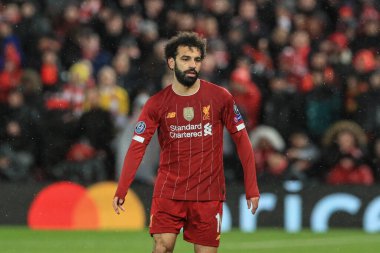 11 Mart 2020, Anfield, Liverpool, İngiltere; UEFA Şampiyonlar Ligi, 16 bacaklı 2 bacaklı Raund, Liverpool - Atletico Madrid: Liverpool 'lu Mohamed Salah (11)