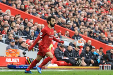 7 Mart 2020, Anfield, Liverpool, İngiltere; Premier League, Liverpool - Bournemouth: Liverpool 'lu Mohamed Salah (11)
