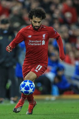 11 Aralık 2018, Anfield, Liverpool, İngiltere; UEFA Şampiyonlar Ligi, Liverpool v Napoli;, Mohamed Salah