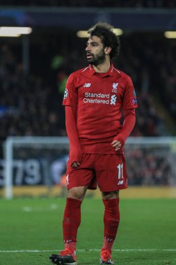 11 Aralık 2018, Anfield, Liverpool, İngiltere; UEFA Şampiyonlar Ligi, Liverpool v Napoli; Liverpool 'dan Muhammed Salah (11)