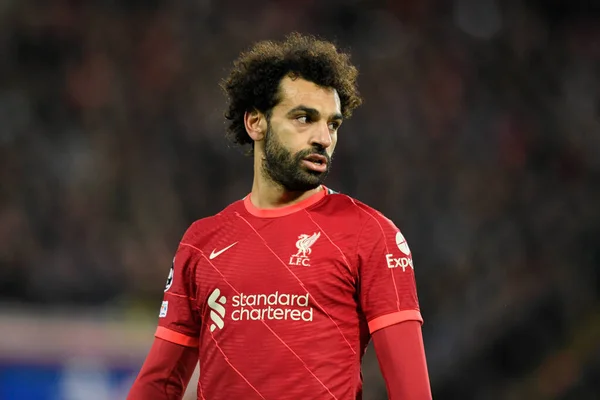 Mohamed Salah Liverpool Aktion Spelet — Stockfoto